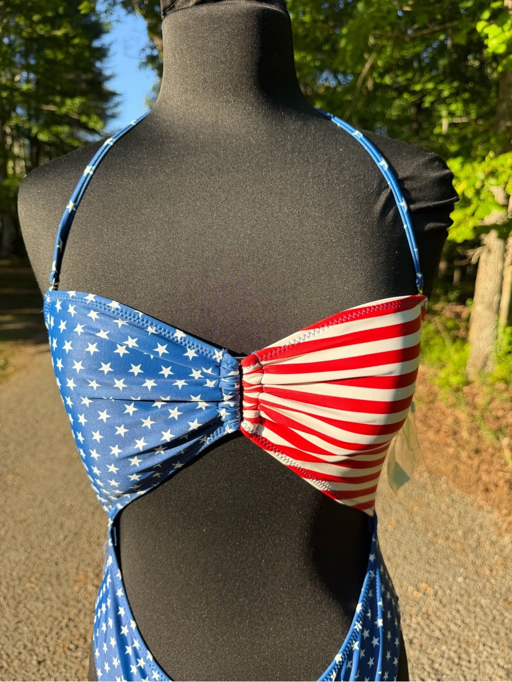 American Flag One-Piece Swim - Blue & Red - Picture 3 of 6